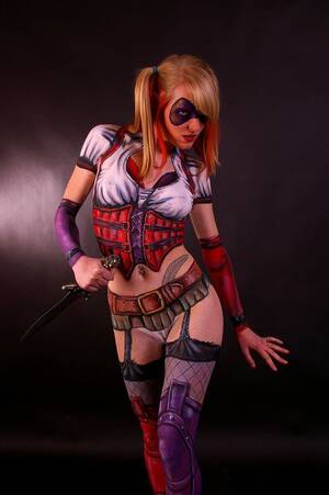 Harley Quinn Cosplay Nerd Porn - Harley Quinn bodypaint - NSFW : r/gaming