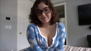 cute brunette teen with glasses - Free Nice-Looking teen brunette hair with glasses is having sex with a ally  and enjoying it a lot Porn Video HD