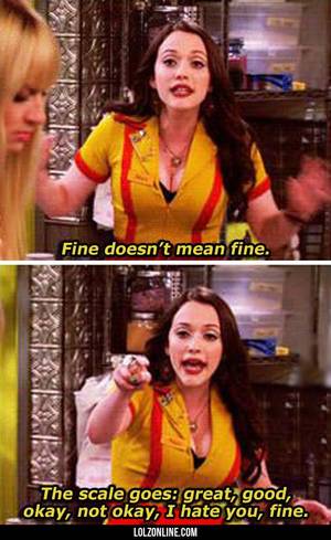 2 Broke Girls Lesbian - When A Girl Says Shes Fine#funny #lol #lolzonline