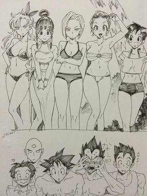 Chi Chi Dragon Ball Android 18 Porn - Look at these guys faces Perfect. Goku And Bulma, Videl Dbz ...