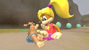 Banjo Tooie Porn - 61960 - safe, artist:ime14, banjo (banjo-kazooie), tooty (banjo-kazooie),  bear, mammal, anthro, banjo-kazooie, rareware, 3d, female, fetish, male,  paw pads, paws, size difference, source filmmaker - Furbooru