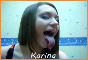 Girls Tongue Fetish Porn - Karina - Tongue Fetish