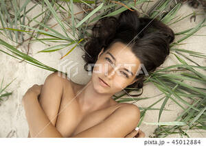 beautiful naturist nudes - Nude beautiful woman on the nudist beach. Lady... - Stock Photo [45012884]  - PIXTA