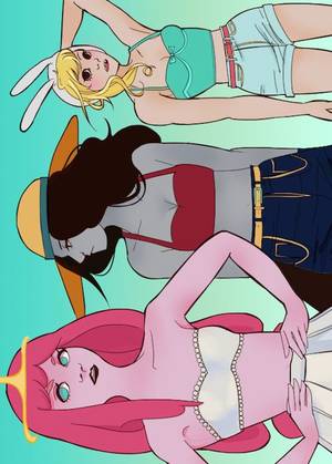 Human Cake Adventure Time Lesbian Porn - Princess Bubblegum, Marceline Abadeer, and Fionna the Human.