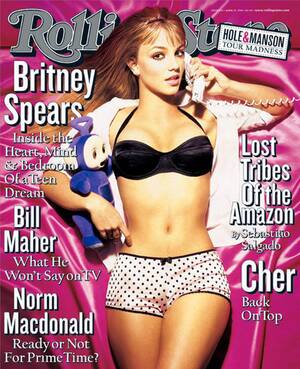 Britney Spears Sexy Magazine - Britney Spears, a corded phone, and a Teletubby on the cover of Rolling  Stone magazine : r/nostalgia
