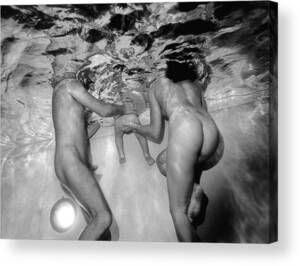 Family Polaroid Porn - Nude Family Pool Acrylic Print by Randy Sprout - Fine Art America