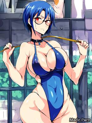 Anime Swimsuit Porn - Porn image of short anime messy hair one piece swimsuit short hair skinny  blue hair created by AI