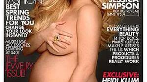 Jessica Simpson Boobs Porn - Jessica Simpson's pregnant magazine cover banned in some Tucson stores