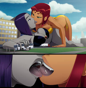 Giantess Starfire Porn - Giant starfire and raven making out in the streets [teen titans] : r/rule34