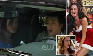 Angelina Jolie Real Blowjob - Two years AFTER Meghan quit Deal or No Deal she took raunchy 90210 cameo  giving oral sex in a car | Daily Mail Online