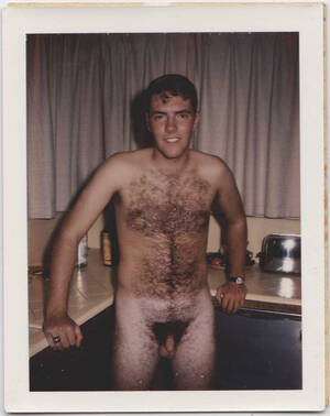 Gay Polaroid Porn - Hairy Chested Nude in Kitchen: Vintage Gay Polaroid â€“ Homobilia