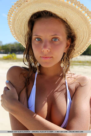 erect nipples in beach - Beautiful Mango A strips her sexy one piece bikini as she shows off her  sexy wet
