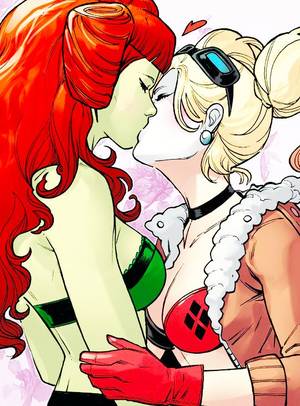 cartoon harley quinn lesbian hentai - Cue The Violins edit of Harley Quinn & Pamela Ysley in DC Bombshells