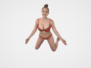 Emily Addison Porn 3d - Emily Addison standing in 3D