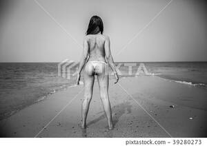 Amateur Hd Beach Nude - Nude on Beach - Stock Photo [39280273] - PIXTA