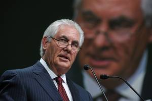 Bowser Porn Trump Clinton - ExxonMobil Chairman and CEO Rex Tillerson speaks at the World Gas  Conference in Paris. (Eric Piermonteric/AFP/Getty Images)