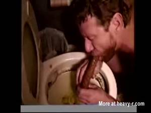 eating pregnant creampie - Man Eats Shit From Filthy Toilet