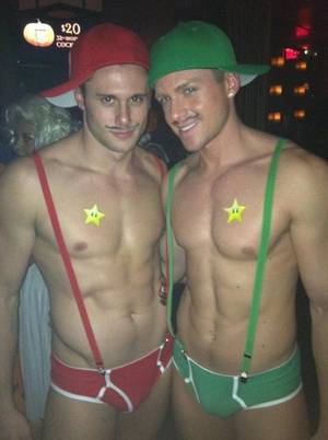 Gay Halloween Porn - ... to shirtless halfnaked underwear stripping twinks the sky is unlimited  for gay guys halloween costumes Chippendales dancer disco stud Porn star  Tarzan ...