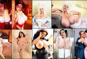 huge tit vintage queens - chloe vevrier, model, amazing, big boobs, huge tits, large breasts,