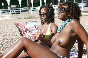 bondi beach topless webcam - Very sexy black woman topless on the beach. Original image #2 @ BlackFuck