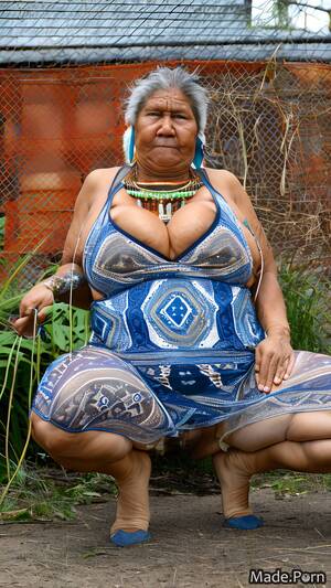 fat black granny public - Porn image of short huge boobs big hips saggy tits full shot public chubby  created by AI