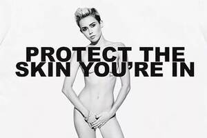 bikini shemale miley cyrus - Miley Cyrus gets naked for a Marc Jacobs charity t-shirt - Irish Mirror  Online