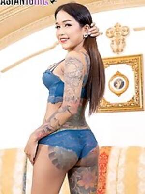 asian tattooed shemales - Asian Ladyboy Tattoo Porn Pics - Thai Shemale Pics