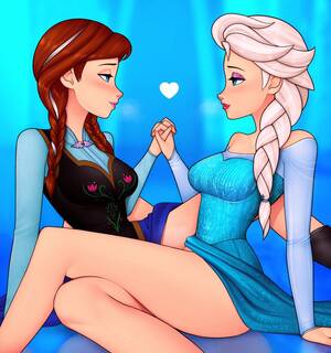 ana and elsa lesbian xxx cartoon - Rule 34 - 2girls anna (frozen) bedroom eyes blue theme blush braided hair  breasts clothed clothed sex clothing disney dress elsa (frozen) eye contact  eyeshadow female female only frozen (film) hand holding