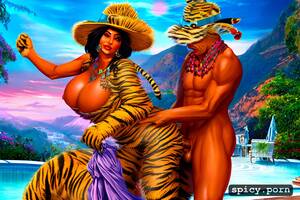 Furry Indian Porn - Image of furry, striped tail, gigantic breasts, indian milf, tiger woman -  spicy.porn