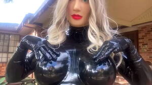 latex rubber tits - Living Rubber Doll Playing with Big Latex Boobs - XVIDEOS.COM