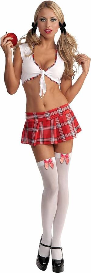 Fuck Schoolgirl School Uniform - Buy Forum Novelties Women's Sexy Red School Girl Costume, Red Plaid,  X-Small/Small Online at Low Prices in India - Amazon.in
