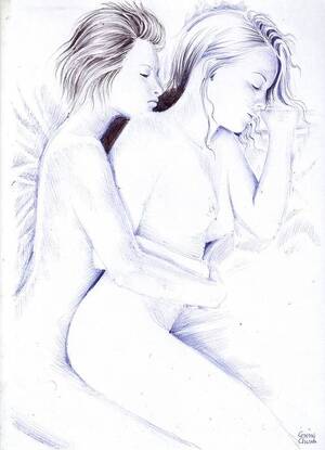drawing lesbian girls nude - Two lesbian girls sleeping together Poster by Chirila Corina - Fine Art  America
