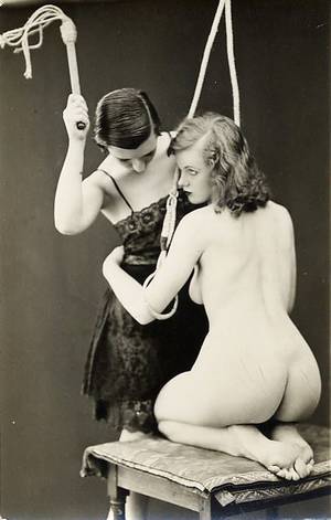 1930s Vintage Porn Bondage - Vintage BDSM photographs of young women being flogged, caned and whipped.