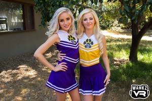 blonde cheerleader pov - The two blonde cheerleaders Naomi Woods and Bella Rose just finished class  but need some extra tutoring in Sex Educationâ€¦ can you help?