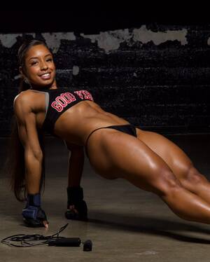 ebony naked sports - Ebony fitness model - 69 photo