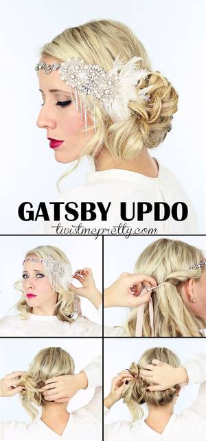 Gatsby 20s Porn - 2 gorgeous GATSBY hairstyles for Halloween... or a wedding - Twist Me Pretty