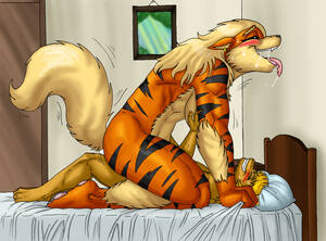 Arcanine Having Sex - Rule 34 - arcanine bed blush breast grab breasts canine female male pokemon  pokÃƒÂ©mon saliva sex siplelpis size difference straight | 573963