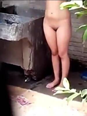indian desi girl nude outdoors - Indian girl bathing outdoor - ThisVid.com