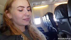 Best Blowjob Ever On An Airplane - Shameless GF gives Public BJ and Handjob during Flight