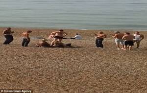 nude beach girls group sex - Couple have sex on Brighton Beach in broad daylight in front of children |  Daily Mail Online