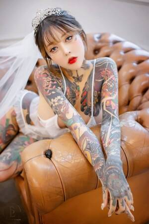 hentai tattoo slut - jav porn - hot asian girls tattoo slut big tits in sexy bride lingerie to  fucks
