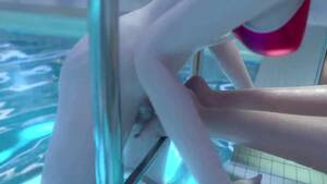 horny futanari lesbians - 3D Futanari Sex in Pool - Horny girl really wants to bring the dickgirl to  orgasm - Lesbian Porn Videos