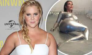 Amy Schumer Nude Fuck - Amy Schumer would pose nude in silver paint like Kim Kardashian | Daily  Mail Online