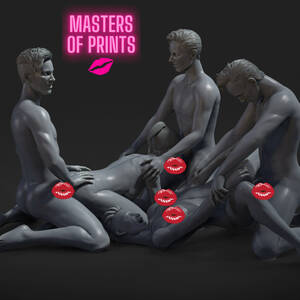 nsfw porn - 3D Printable PORN SCENE - NSFW - EROTIC MINIATURE 75 MM SCALE by Master