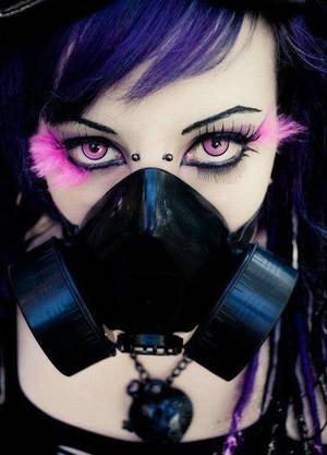 Gothic Gas Mask Girls Porn - Cyber goth girl by nekodesuyo