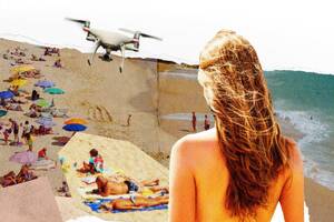average girls topless beach tits - Minnesota's topless beach drone scandal.