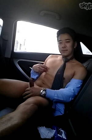 korean jerk - Hot Korean Jerks Off in his Car - QueerClick