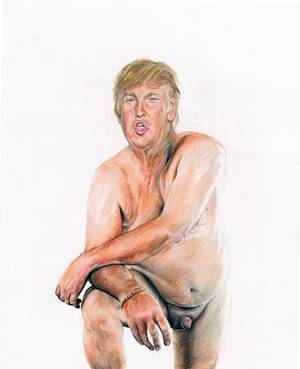fat naked paintings - Painting of naked Donald Trump by Illma Gore