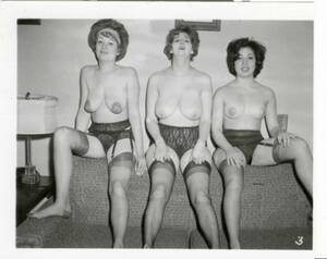 Antique Topless Porn - Three vintage wives are topless on the sofa