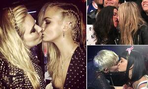 Chrissy Teigen Lesbian Porn - Why I loathe lesbian chic: Women celebrities kissing each other' says JULIE  BINDEL | Daily Mail Online